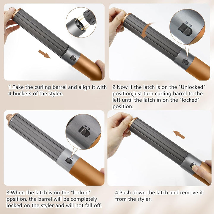 Für Dyson Airwrap Supersonic HS05 HS01 Haartrockner 2in1 Multi-Styler Haar 1,6 Zoll Styler Langhaarf