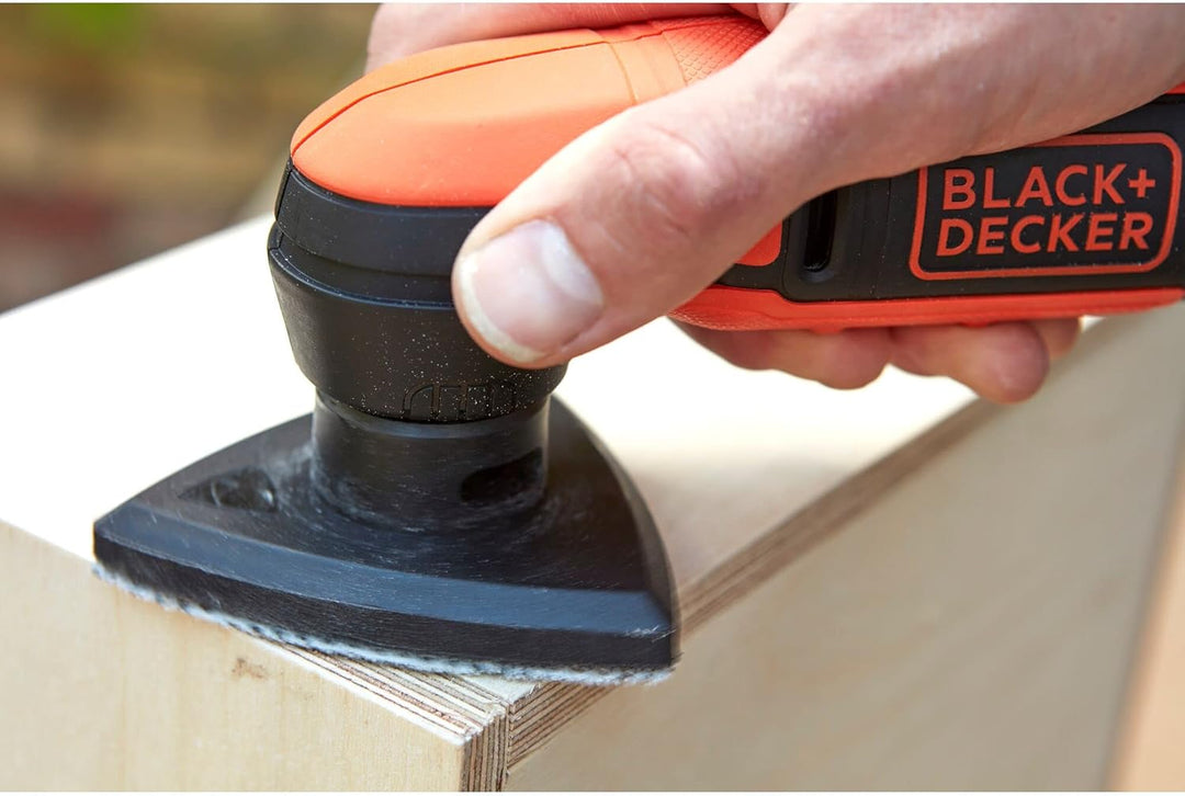BLACK+DECKER Schnurloser Detailschleifer – dreieckiges Tablett 89 mm – 1 Akku – 40 Minuten mit einer