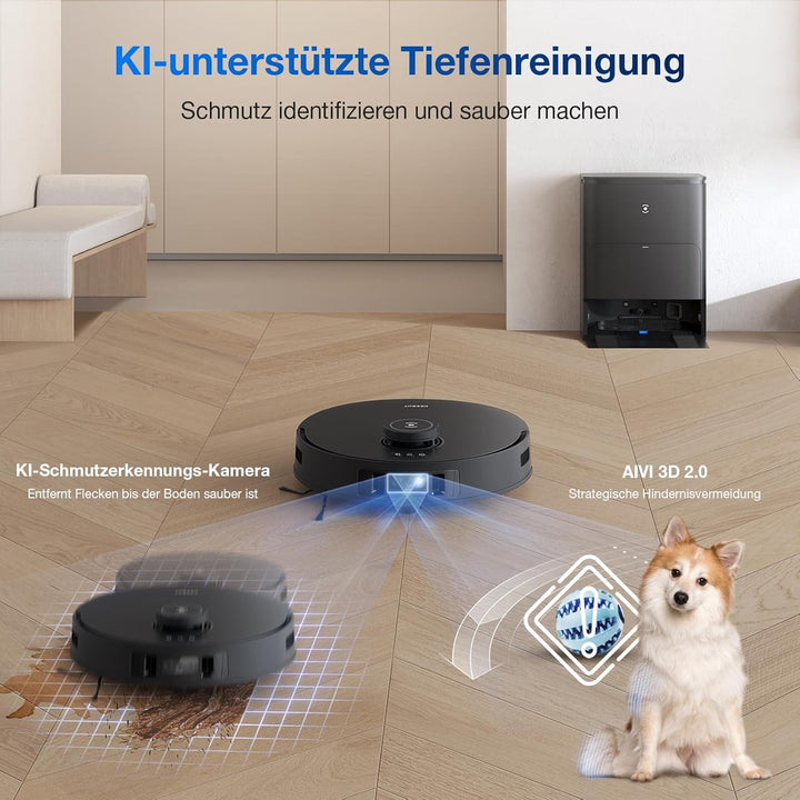 ECOVACS DEEBOT T30S PRO Saugroboter mit Wischfunktion, 11.000 Pa, ZeroTangle Technologie, 70°C heiss