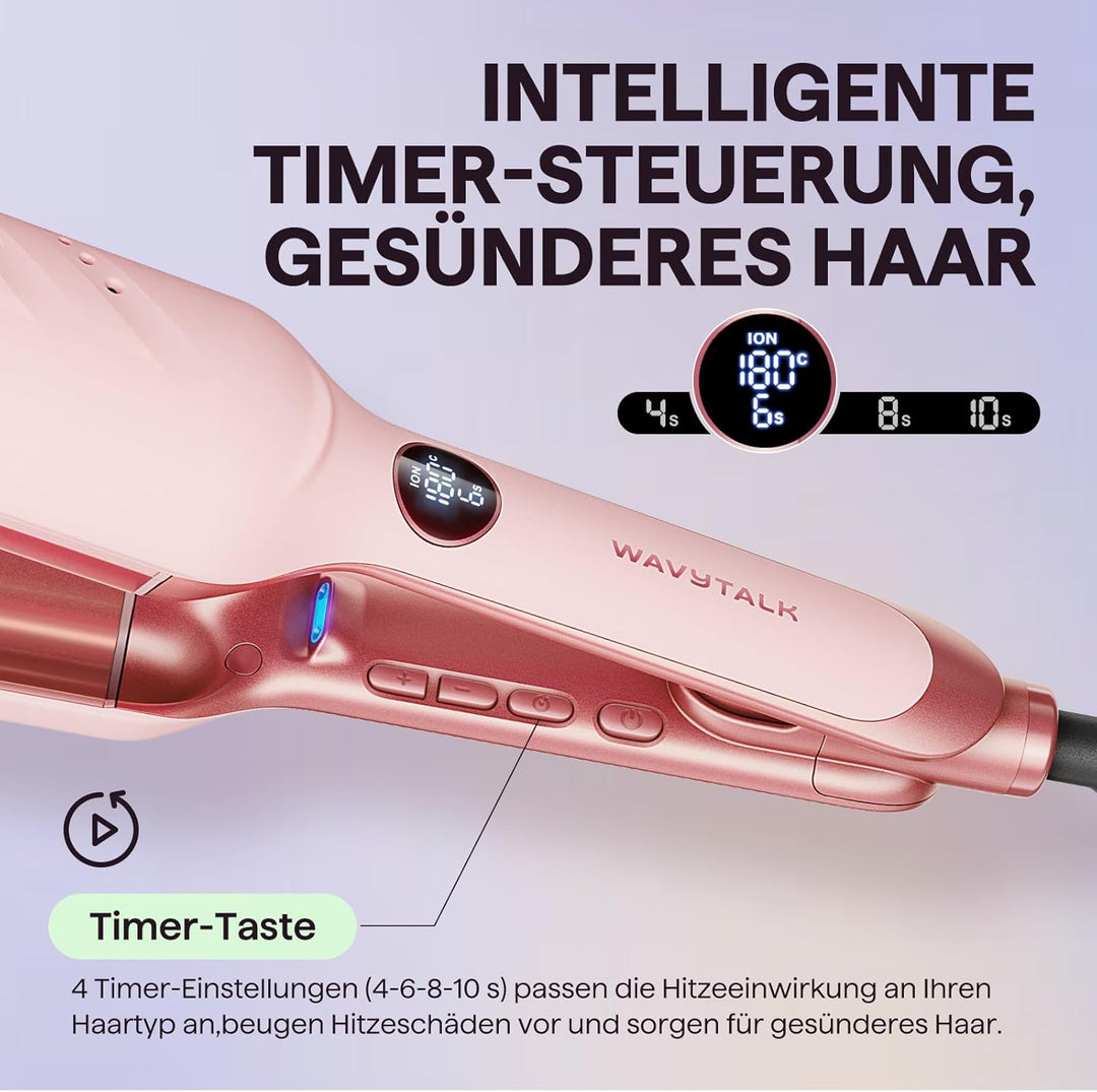 Wavytalk Power Wave Welleneisen Für Haare, Kreppeisen Für Grosse Wellen, Mit Ionenschutz & Belüftung