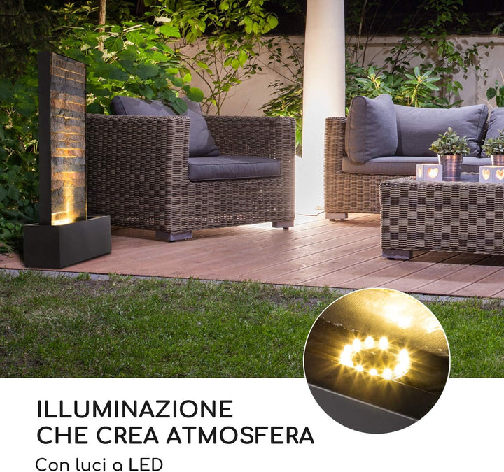 blumfeldt Raincastle Gartenbrunnen für drinnen und draussen Allround Edition - stetiger Wasserumlauf