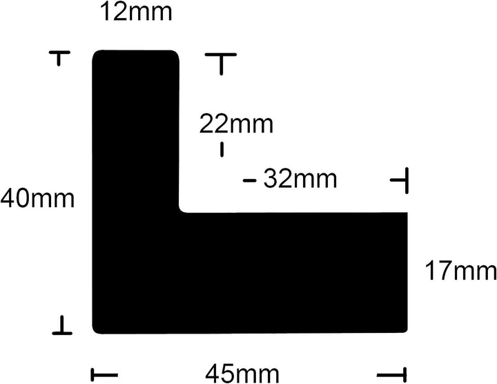 Schattenfugenrahmen 80x80 cm alu für Leinwand Bilderrahmen Keilrahmen für Leinwände aus Holz MDF 80