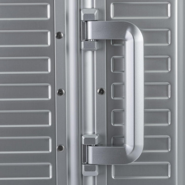 Travelhouse 100% Aluminium Handgepäck Koffer Tokyo 55cm- Mit 2X TSA und 4 Silent Move Doppelrollen V