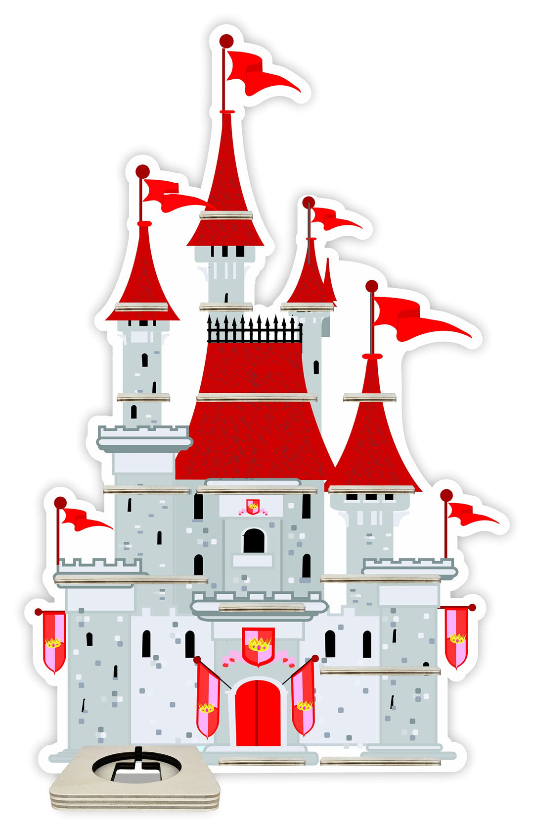 Farbklecks Collection Musikboxregal Burg rot