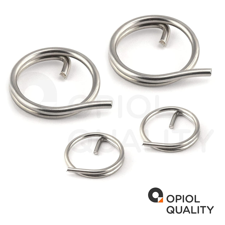 OPIOL QUALITY® Ringsplinte 1,25x15 mm aus Edelstahl A4 V4A (50 Stück) Sicherungsringe Schlüsselring