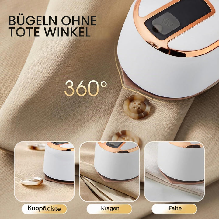 Mini Dampfbügeleisen, Steamer Dampfglätter 2 in 1 für Trocken- und Nassbügeln, Tragbares Reisebügele