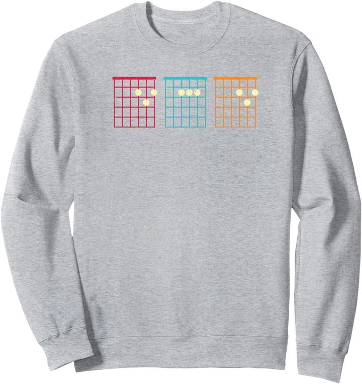 Alles Gute zum Vatertag 2021 Papa Gitarre Akkord Vintage Her Sweatshirt