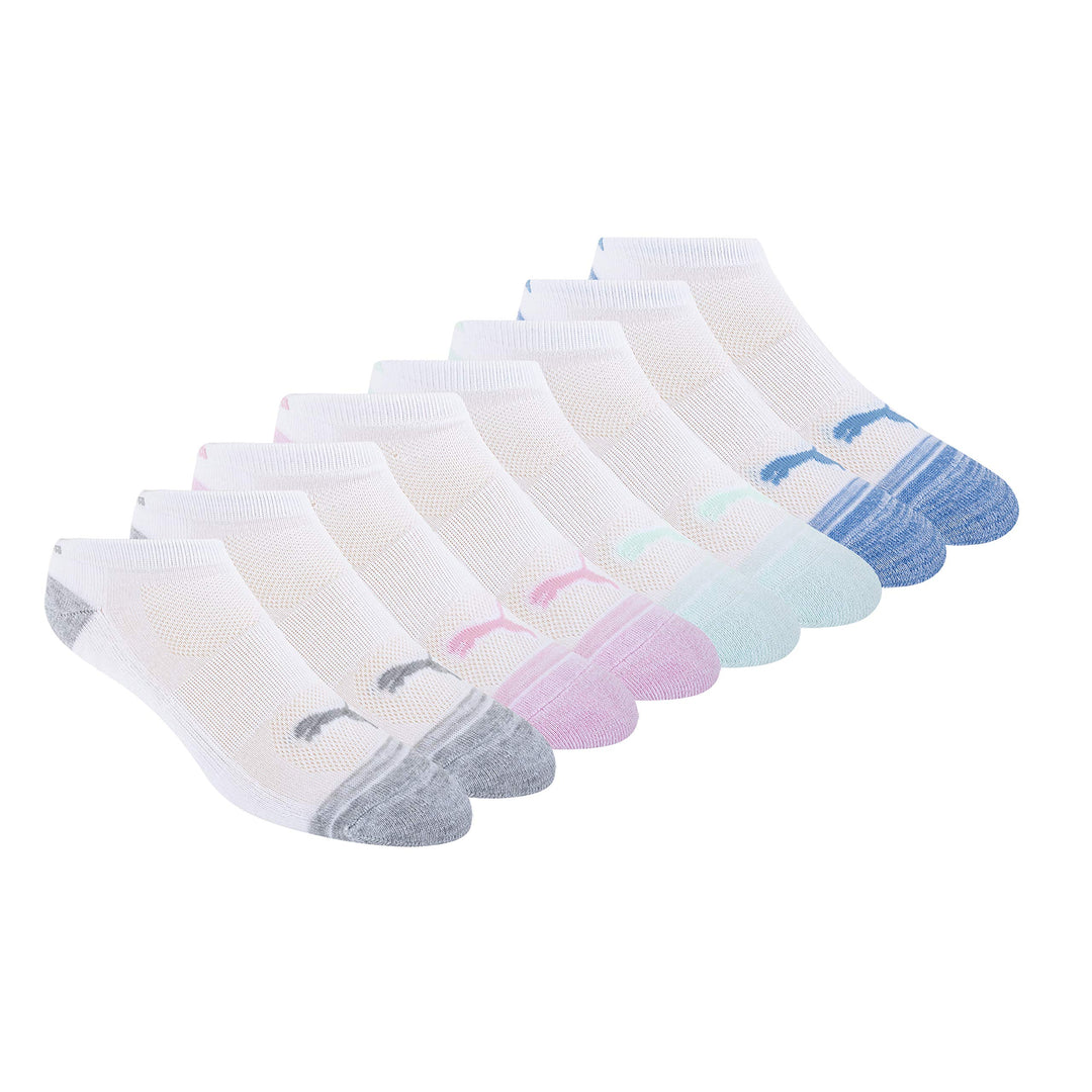 PUMA womens 8 Pack Low Cut Socks 9-11 Weiss, 9-11 Weiss