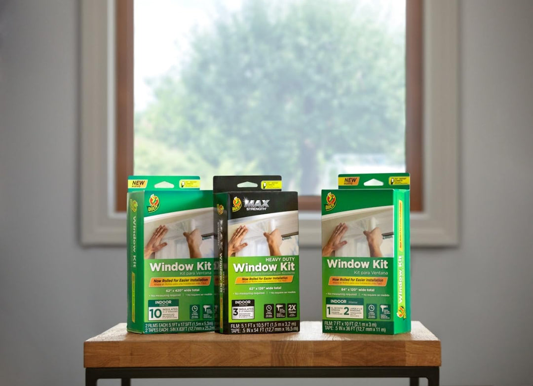 Duck 288071 Maximale Stärke Fenster-Isolationsset, farblos, 2 XL Windows/Patio Doors 2 XL Windows/Pa