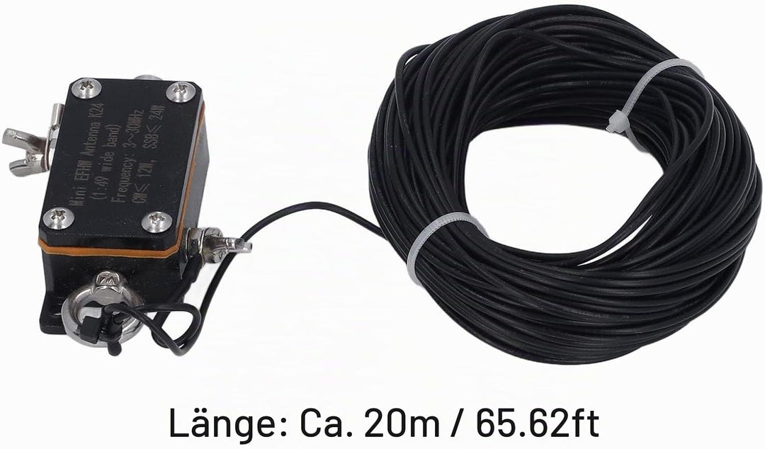 Tragbare HF-End-Fed-Antenne, 1:49 Balun Short Pocket End-Fed-Radioantenne, 3-30 MHz FE8 CW SSB End-F