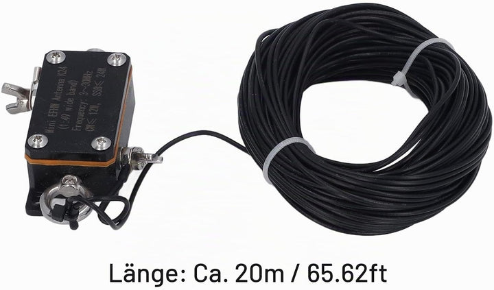 Tragbare HF-End-Fed-Antenne, 1:49 Balun Short Pocket End-Fed-Radioantenne, 3-30 MHz FE8 CW SSB End-F