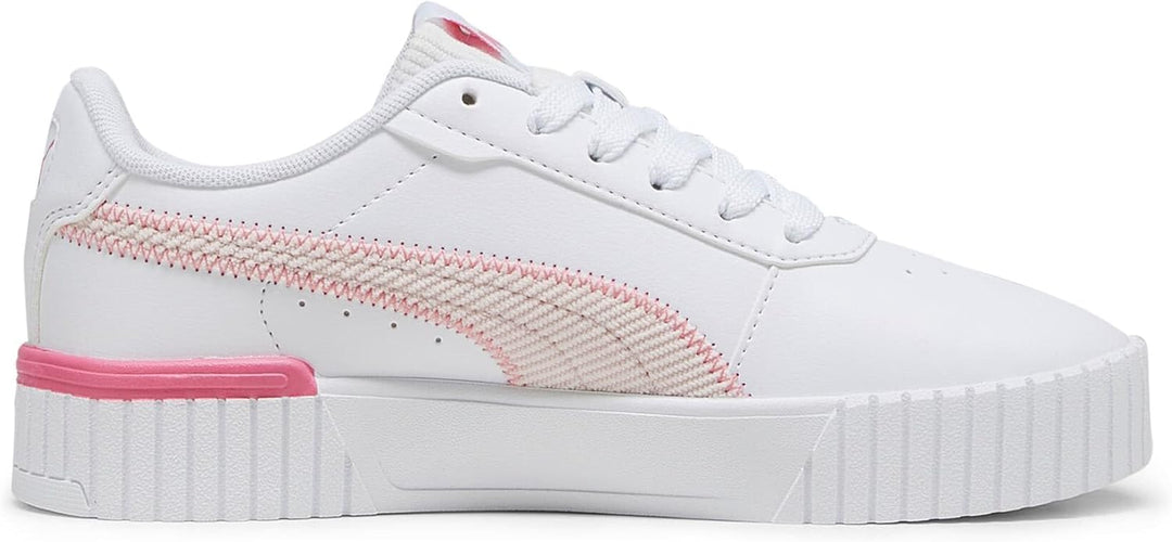 PUMA Mädchen Carina 2.0 Corduroy Jr Sneaker 37 EU Puma White Frosty Pink Strawberry Burst, 37 EU Pum