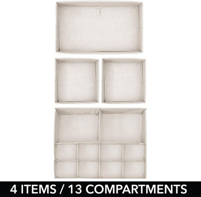 mDesign 8er-Set Kleiderschrank Organizer – Aufbewahrungskiste für die Schublade in verschiedenen Grö