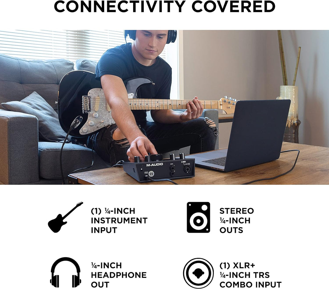 Behringer 50USB-Studio Monitor (Paar) & M-Audio AIR 192 | 4-2-in-2-out-USB-Audio-Interface mit ProTo
