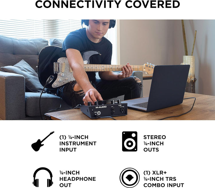 Behringer 50USB-Studio Monitor (Paar) & M-Audio AIR 192 | 4-2-in-2-out-USB-Audio-Interface mit ProTo
