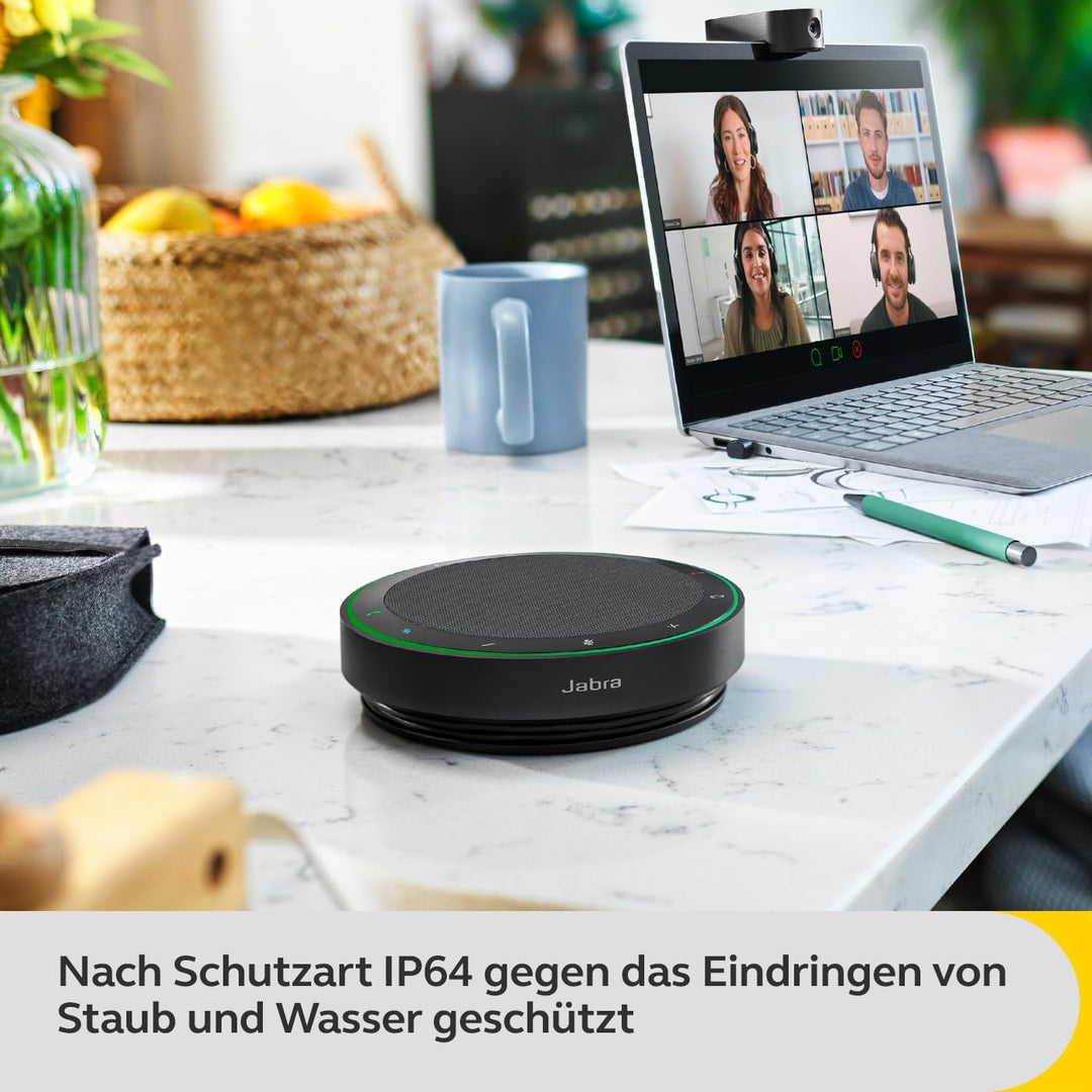 Jabra Speak2 75 schnurlose Freisprechlösung mit USB-A Bluetooth-Adapter, 4 Mikrofone mit Geräuschunt