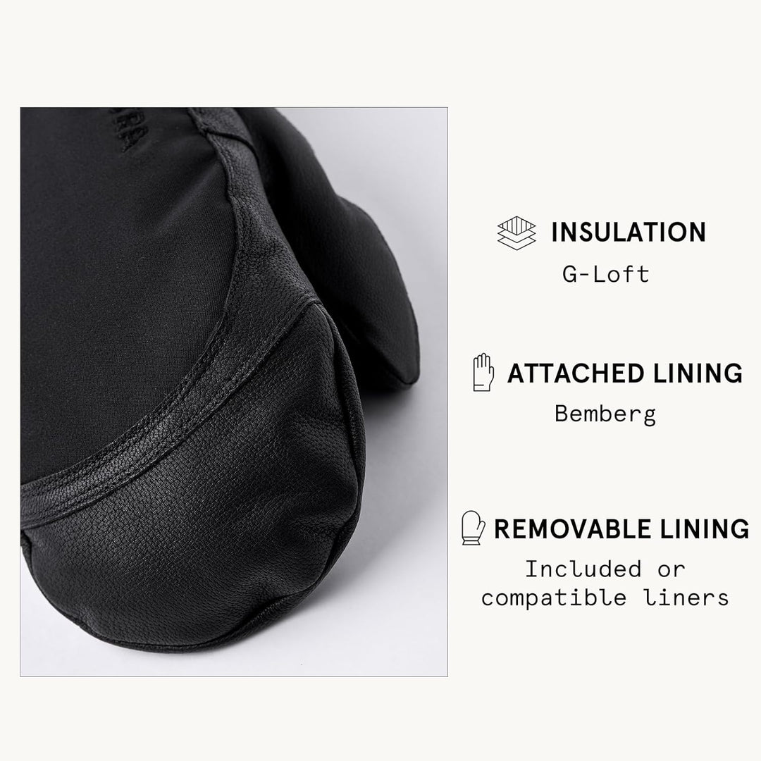 HESTRA Damen, Herren Fäustlinge Army Leather Extreme Black 9