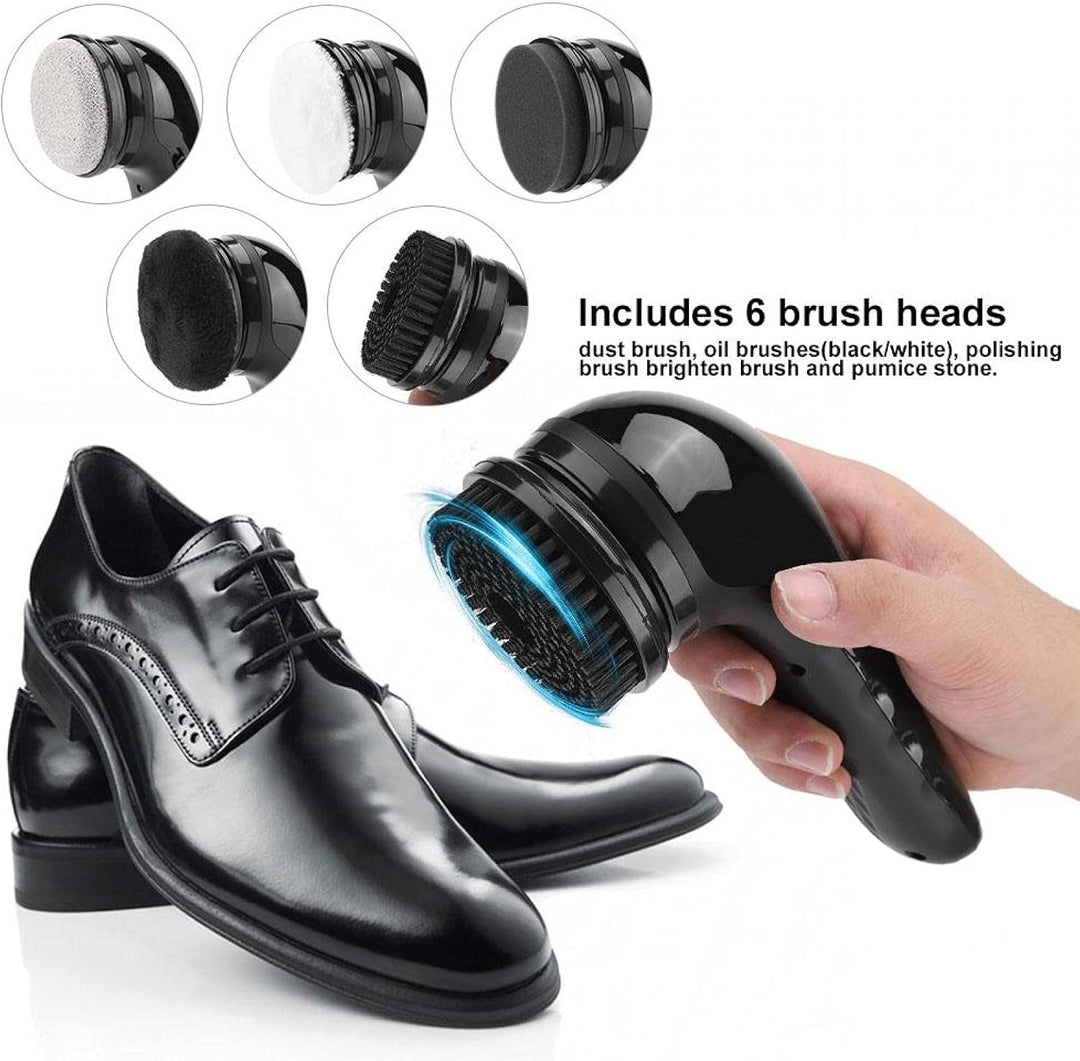 Fyearfly Elektrisches Schuhputzset, USB wiederaufladbare elektrische Schuhbürste Multifunktions-Lede