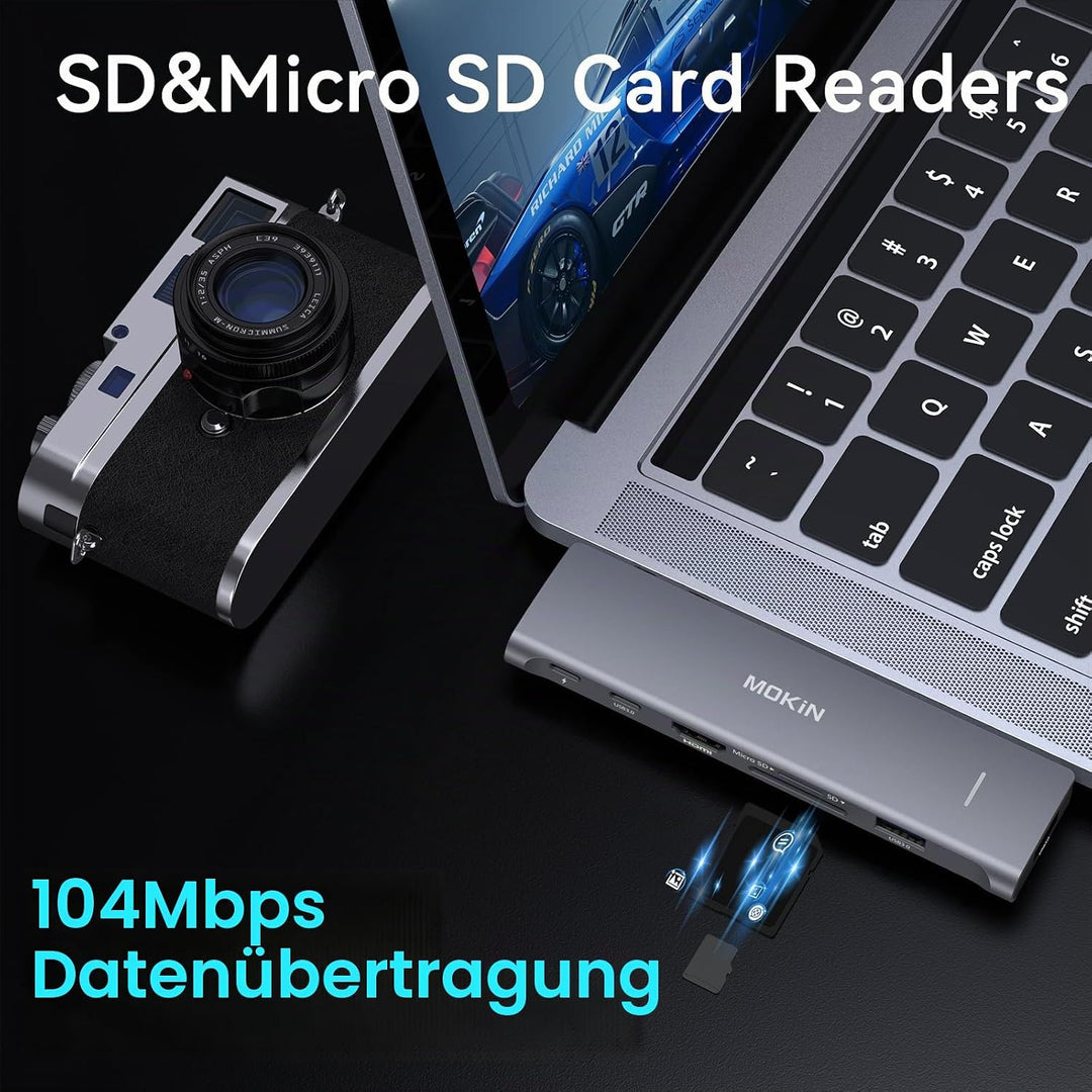 USB-C-Adapter für MacBook Pro 2020, MacBook Pro USB Adapter HDMI MacBook Pro Dongle mit 4KHDMI, 2 US