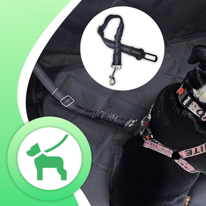Retoo Hunde Autositz Extra Stabiler, Verstärkte Wände und Befestigungsgurten, Hundeautositz mit Tasc