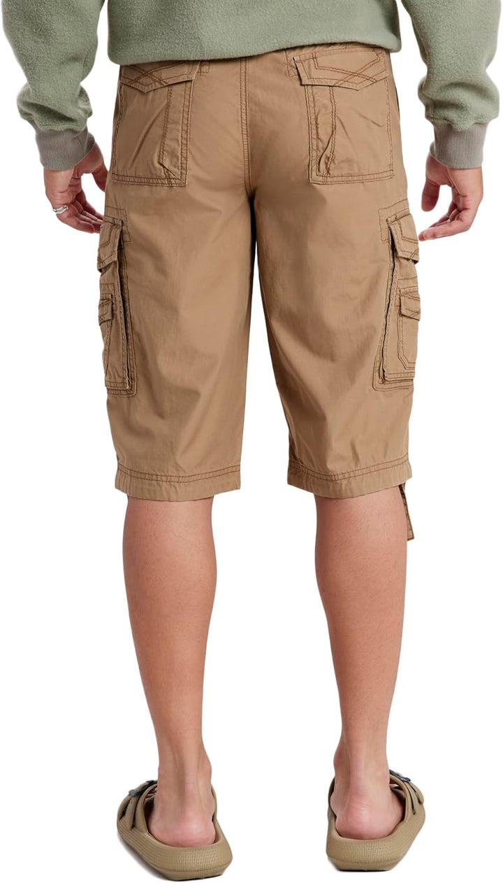 UNIONBAY Herren Cordova Cargo-Shorts mit Gürtel, Reg Grössen Cargohose S Feld, S Feld