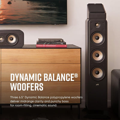 Polk Audio Signature Elite ES60 hochauflösender HiFi Standlautsprecher fürs Heimkino, Hi-Res Zertifi