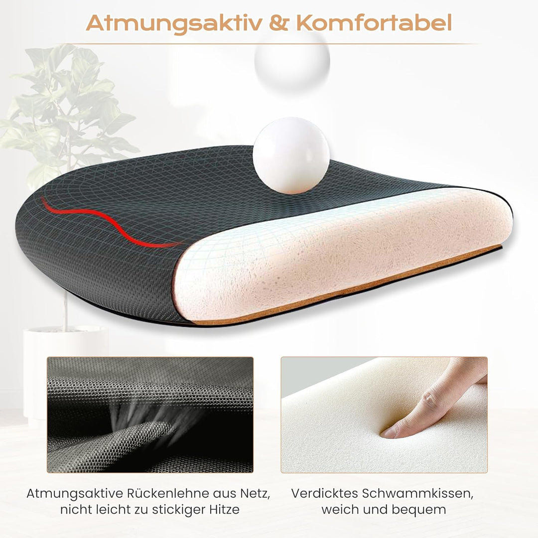 KERDOM Bürostuhl, Ergonomischer Schreibtischstuhl mit Klappbaren Armlehnen, 360° Drehstuhl Mesh Comp