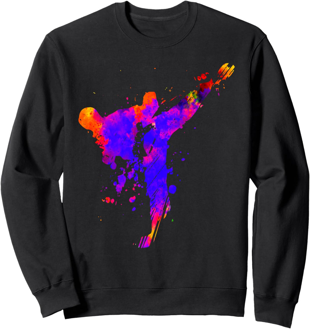 Taekwondo Jiu Jitsu Farbspritzer Kinder Jujitsu Judo Mama Sweatshirt