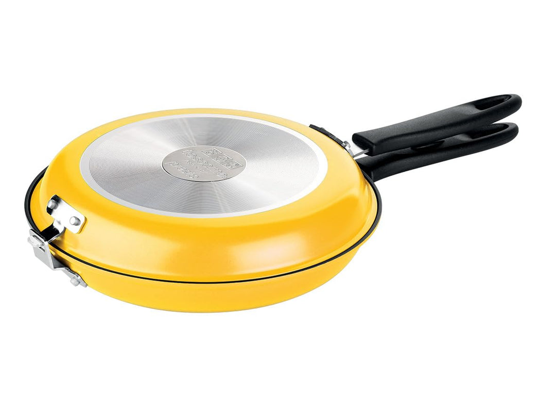 Tescoma PRESTO Doppelpfanne ø 26 cm I Vielseitige 2-in-1 Bratpfanne mit Antihaftbeschichtung I Ideal