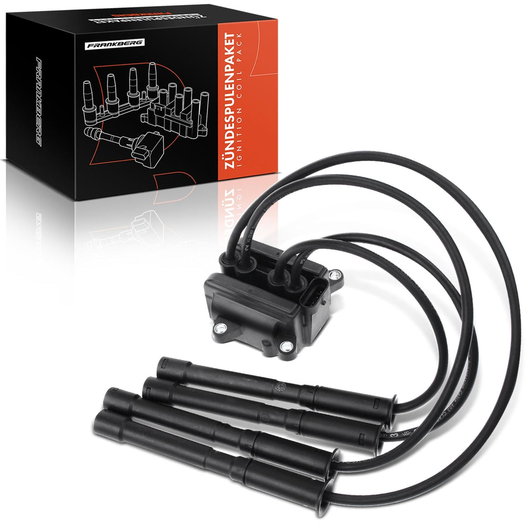 Zündspule Zündmodul mit Zündleitung für Kubistar Kasten X80 Clio II BB_, CB_ Kangoo KC0/1_ Kangoo Ex