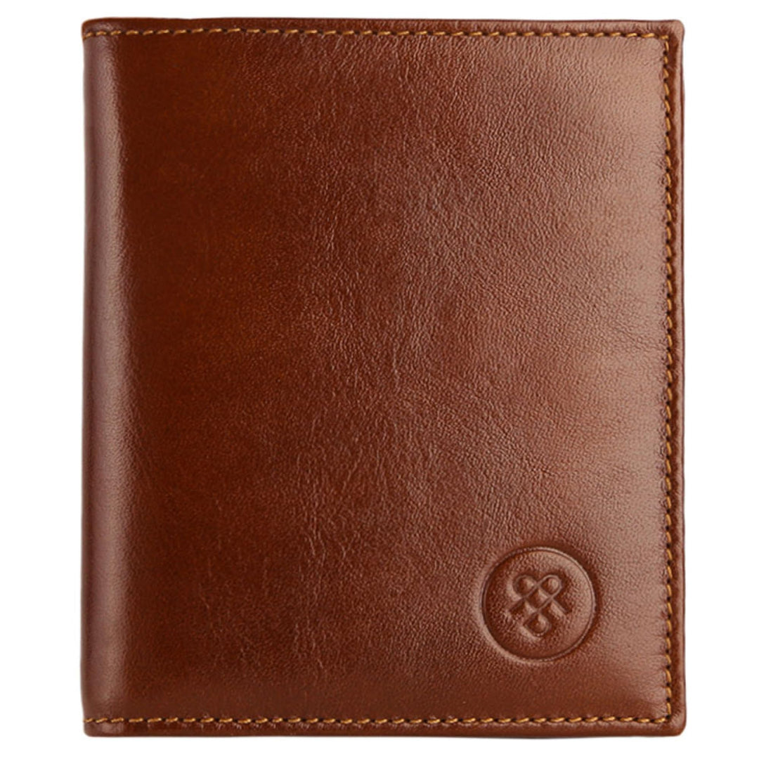 Maxwell-Scott Hochwertige Herren Luxus Leder Geldbörse Rocca Cognac Braun, Cognac Braun