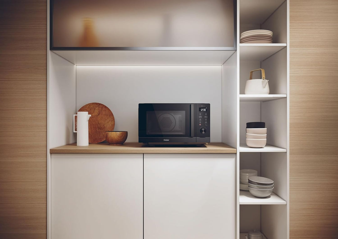 Haier Series 4 HAMCI25FBS4TBST Kombi-Mikrowelle, Konvektion, 25 l, Leistung 900-2100 W, Grill, 10 Le