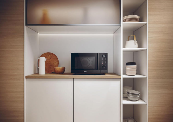 Haier Series 4 HAMCI25FBS4TBST Kombi-Mikrowelle, Konvektion, 25 l, Leistung 900-2100 W, Grill, 10 Le