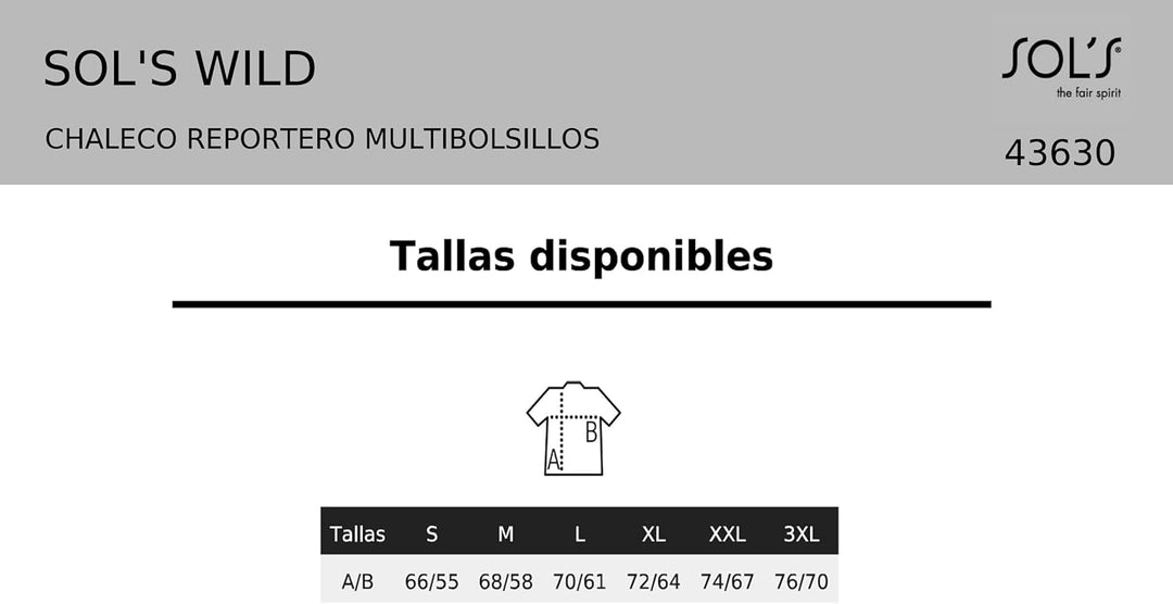 WILD - Unisex Multipocket Weste, Noir