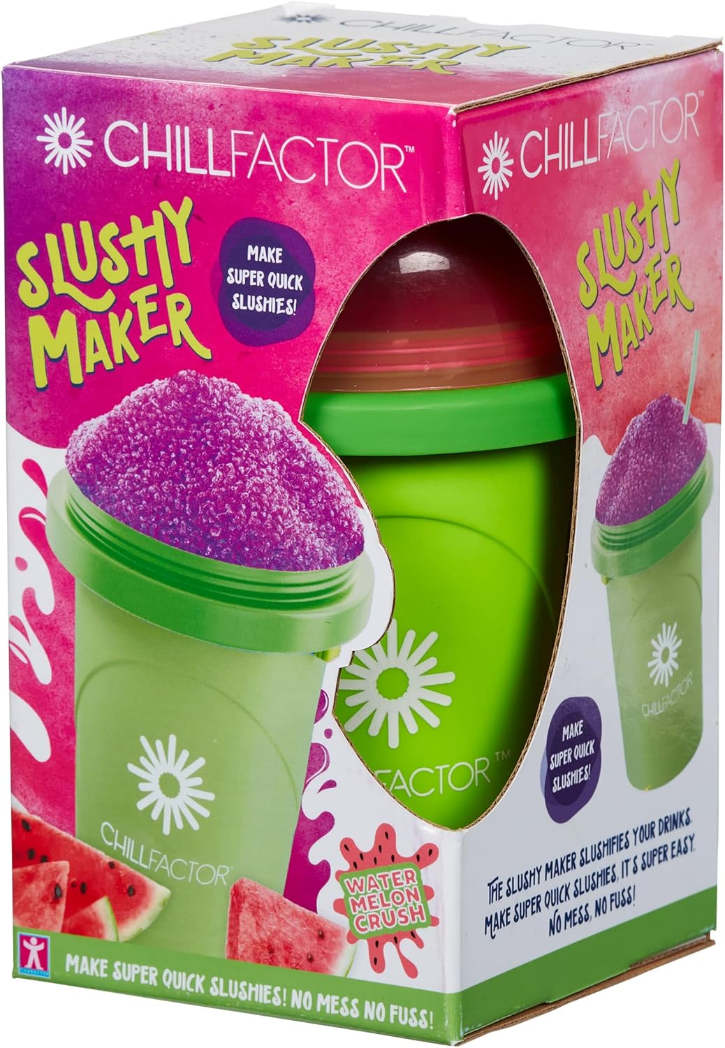 BANDAI CHILLFACTOR CO07952 Küchenspielzeug, Slush-Maschine mit wiederverwendbarem Becher und Strohha