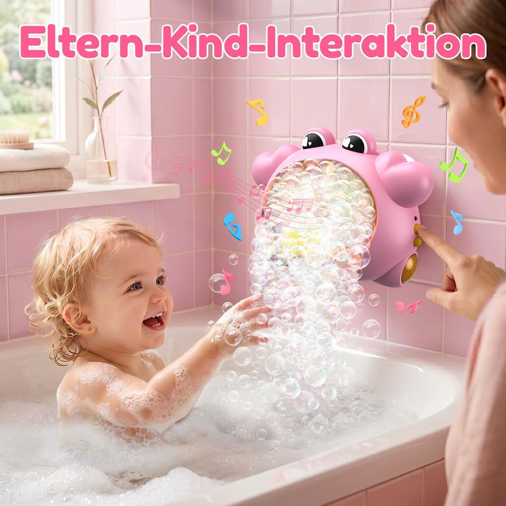 Badewanne Spielzeug für 1 2 3 Jahre Mädchen, Badespielzeug Bubble mit LED-Licht & 12 Kinderliedern,