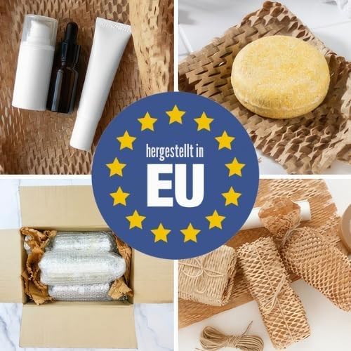 OliveBird Wabenpapier Verpackungspapier 50cmx50 meter (25m²) Verpackungsmaterial Papier Rolle Füllma