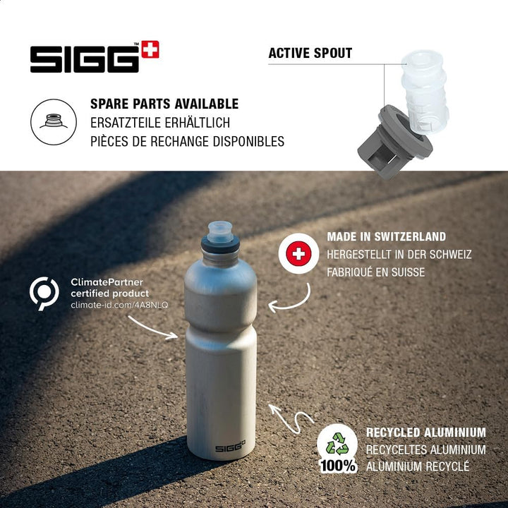 Sigg - Alu Fahrrad Trinkflasche - Move MyPlanet - Klimaneutral Zertifiziert - Federleicht - BPA-frei