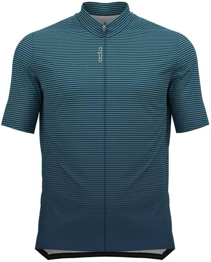 Odlo Herren Radtrikot mit Reissverschluss ESSENTIALS M Porcelain - Blue Wing Teal, M Porcelain - Blu