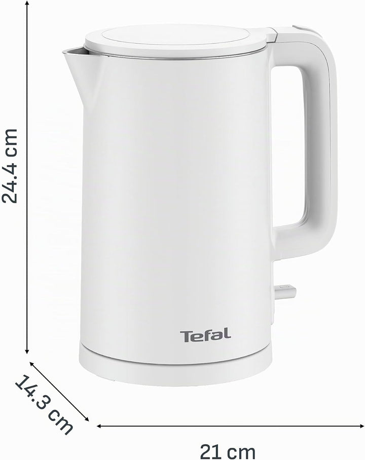 Tefal Thermo Protect, Elektrischer Wasserkocher, Kaltstart, Herausnehmbarer Antikalkfilter, 1500 W,