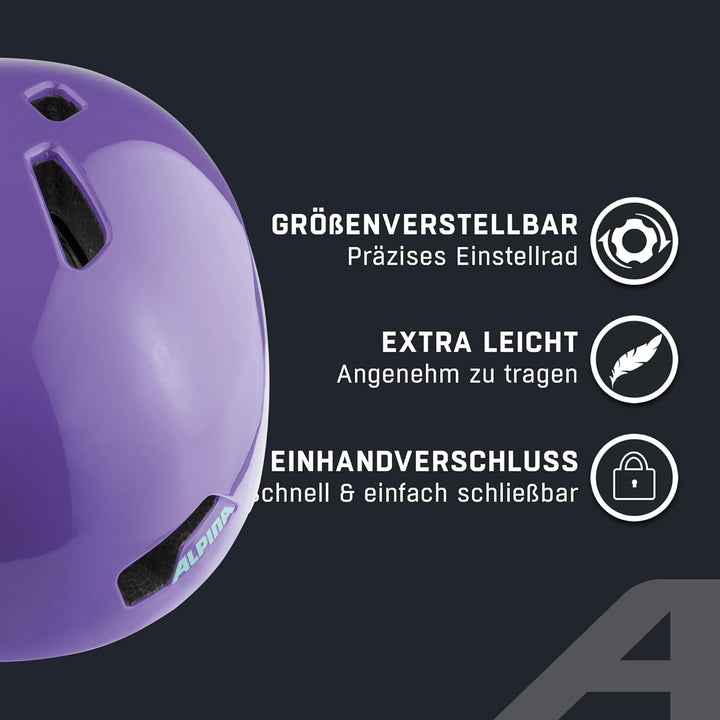 ALPINA HACKNEY - Leichter, Bruchfester & Optimal Klimatisierter Fahrradhelm Mit Nachrüstbarem LED Fü