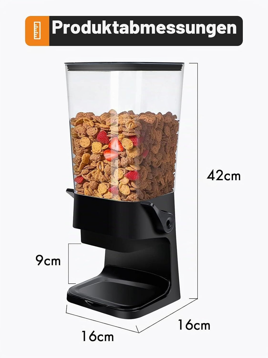 Tokokimo Müslispender, Zerkleinert Keine Cerealien Beim Ausgeben, Wandmontage Cereal Dispenser für C