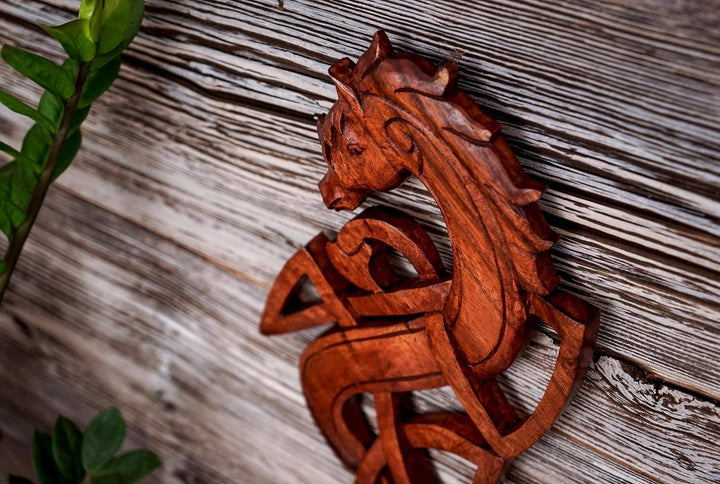 Windalf Cintage Celtic Wandbild ARATON 42 cm Vikings Krieger Pferde Wandrelief Wandobjekt Handarbeit