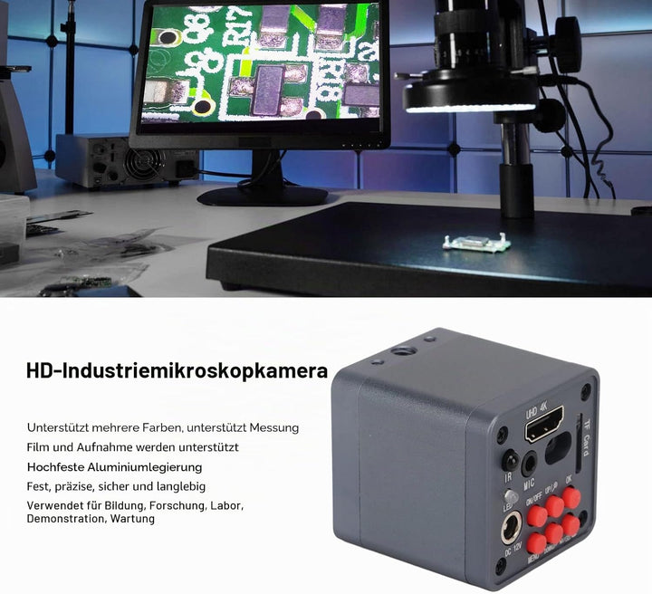 Industrielle Mikroskopkamera, 41MP 4K 2160P 1080P HDMI USB Digitale Videomikroskopkamera mit C-Mount
