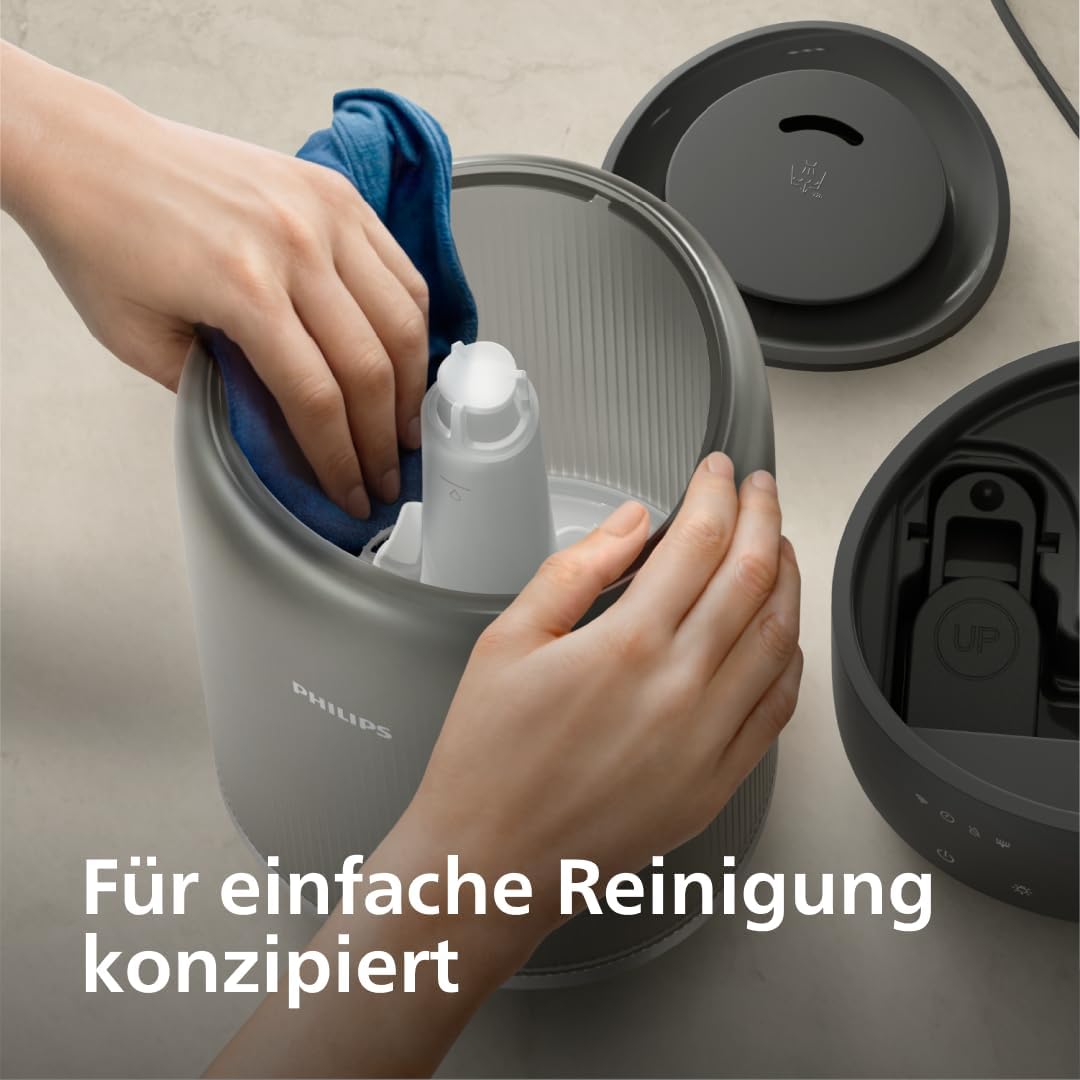Philips Smart Humidifier - kompakt und dennoch leistungsstark mit himmelhohem Nebel, Aromatherapie,