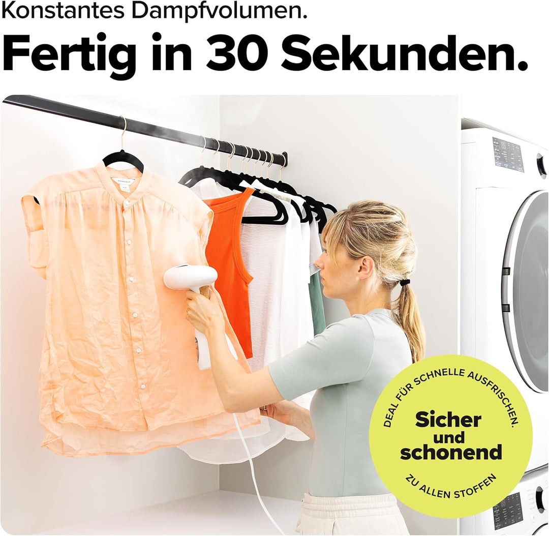 Dupray Voila 3-in-1 Dampfglätter mit Aufsatz, 1200 Watt, Tragbarer Stoff- und Kleidungsdampfer, Reis