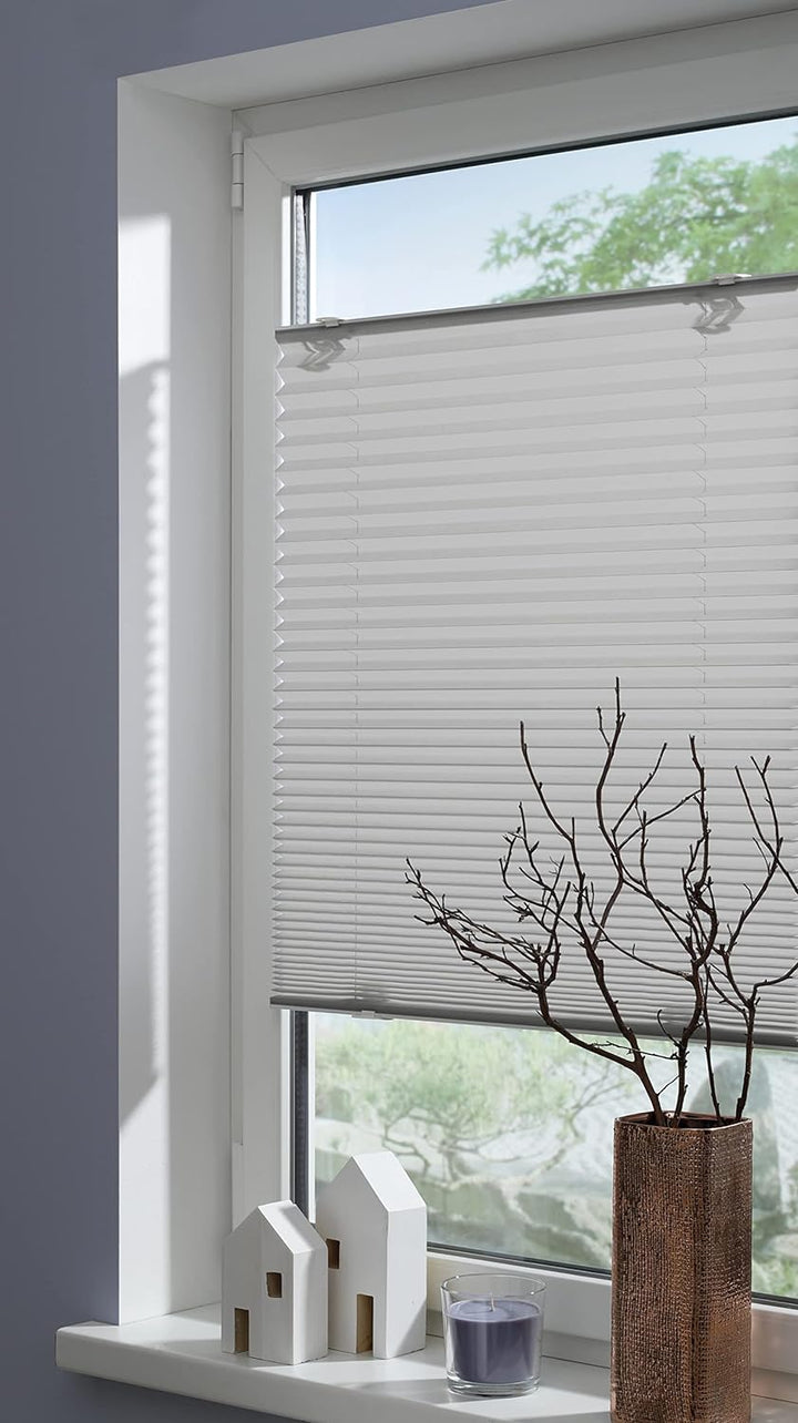 GARDINIA Solo Plissee ohne Bohren, Mit Saugnäpfen, Blickdichtes Falt-Rollo, Inkl. aller Montage-Teil