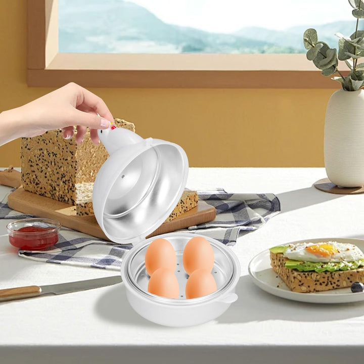 Mikrowellen-Eierkocher Für 4 Eier, Wilderer, Gekochte Eierkocher, Mikrowelle Für Hart, Weich Gekocht