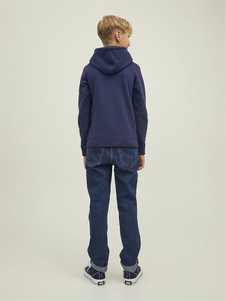 JACK & JONES Boy Kapuzenpullover Logo Kapuzenpullover Für Jungs 140 Navy Blazer, 140 Navy Blazer