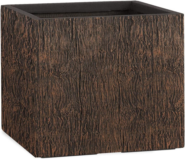 Pflanzwerk® Pflanzkübel Cube Wood Braun 38x44x44cm *Frostbeständig* *UV-Schutz* *Qualitätsware*